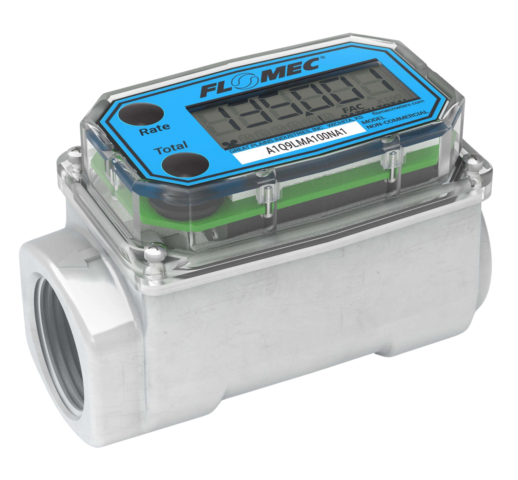 Aluminium turbine flow meter